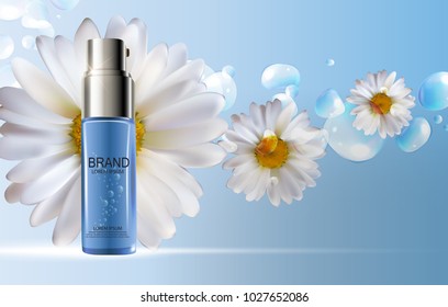 Design Cosmetics Product  Template for Ads or Magazine Background. 3D Realistic Vector Iillustration. EPS10