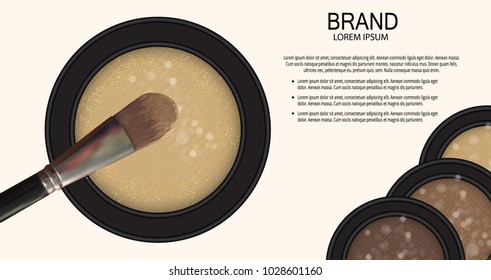 Design Cosmetics Product  Template for Ads or Magazine Background. 3D Realistic Vector Iillustration. EPS10