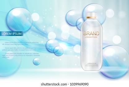 Design Cosmetics Product  Template for Ads or Magazine Background. 3D Realistic Vector Iillustration. EPS10