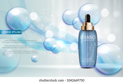 Design Cosmetics Product  Template for Ads or Magazine Background. 3D Realistic Vector Iillustration. EPS10