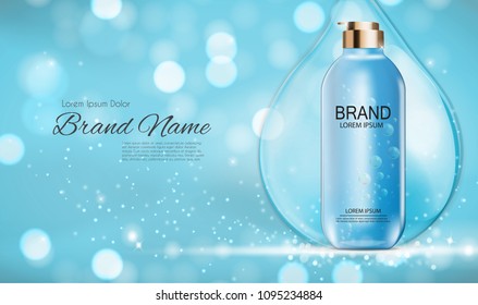 Design Cosmetics Product  Template for Ads or Magazine Background. 3D Realistic Vector Iillustration. EPS10