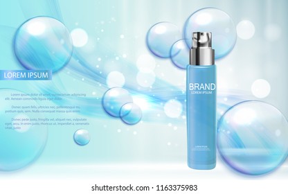 Design Cosmetics Product  Template for Ads or Magazine Background. 3D Realistic Vector Iillustration. EPS10
