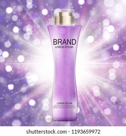Design Cosmetics Product  Template for Ads or Magazine Background. 3D Realistic Vector Iillustration. EPS10