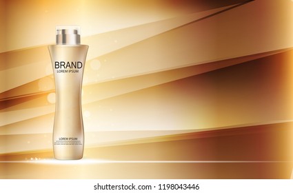 Design Cosmetics Product  Template for Ads or Magazine Background. 3D Realistic Vector Iillustration. EPS10