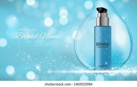 Design Cosmetics Product  Template for Ads or Magazine Background. 3D Realistic Vector Iillustration. EPS10