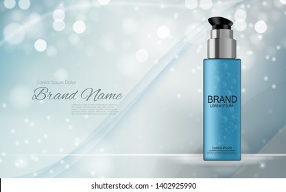 Design Cosmetics Product  Template for Ads or Magazine Background. 3D Realistic Vector Iillustration. EPS10