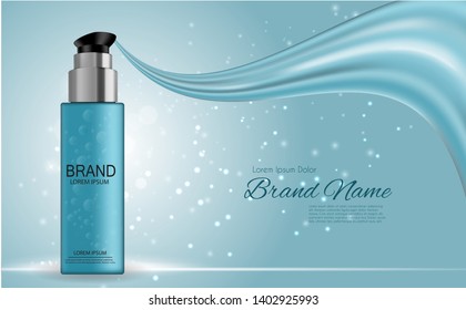 Design Cosmetics Product  Template for Ads or Magazine Background. 3D Realistic Vector Iillustration. EPS10
