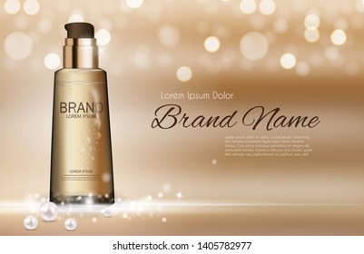 Design Cosmetics Product  Template for Ads or Magazine Background. 3D Realistic Vector Iillustration. EPS10