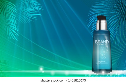 Design Cosmetics Product  Template for Ads or Magazine Background. 3D Realistic Vector Iillustration. EPS10