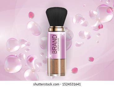 Design Cosmetics Product  Template for Ads or Magazine Background. 3D Realistic Vector Iillustration. EPS10