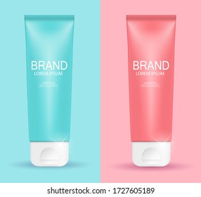 Design Cosmetics Product  Template for Ads or Magazine Background. 3D Realistic Vector Iillustration. EPS10
