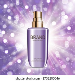 Design Cosmetics Product  Template for Ads or Magazine Background. 3D Realistic Vector Iillustration. EPS10