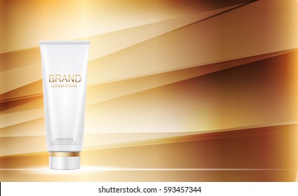 Design Cosmetics Product  Template for Ads or Magazine Background. 3D Realistic Vector Iillustration. EPS10