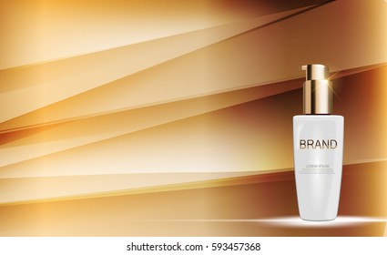 Design Cosmetics Product  Template for Ads or Magazine Background. 3D Realistic Vector Iillustration. EPS10