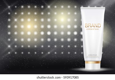 Design Cosmetics Product  Template for Ads or Magazine Background. 3D Realistic Vector Iillustration. EPS10