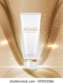 Design Cosmetics Product  Template for Ads or Magazine Background. 3D Realistic Vector Iillustration. EPS10