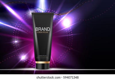 Design Cosmetics Product  Template for Ads or Magazine Background. 3D Realistic Vector Iillustration. EPS10