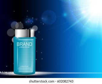 Design Cosmetics Product  Template for Ads or Magazine Background. 3D Realistic Vector Iillustration. EPS10