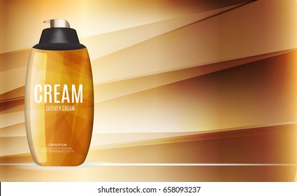Design Cosmetics Product  Template for Ads or Magazine Background. 3D Realistic Vector Iillustration. EPS10