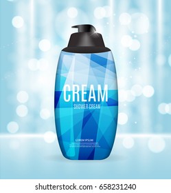 Design Cosmetics Product  Template for Ads or Magazine Background. 3D Realistic Vector Iillustration. EPS10