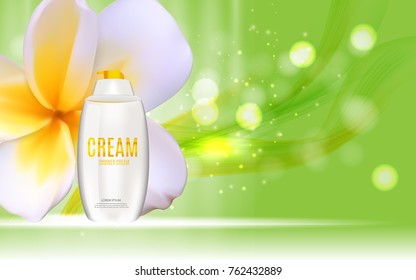 Design Cosmetics Product  Template for Ads or Magazine Background. 3D Realistic Vector Iillustration. EPS10