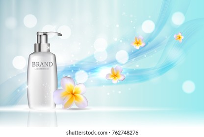 Design Cosmetics Product  Template for Ads or Magazine Background. 3D Realistic Vector Iillustration. EPS10
