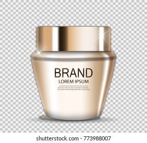 Design Cosmetics Product  Template for Ads or Magazine Background. 3D Realistic Vector Iillustration. EPS10