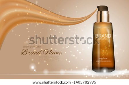 Design Cosmetics Product  Template for Ads or Magazine Background. 3D Realistic Vector Iillustration. EPS10