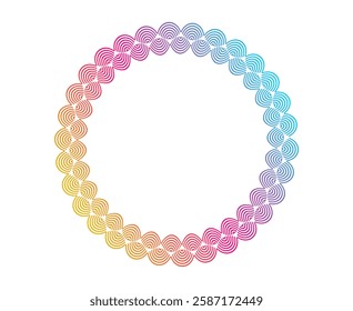 Design for Cosmetics, Skincare, Beauty, Spa, Wellness for Banner, Web-design, Brochure. Icon, Logo, and Background made of Circular Dots, Lines, and Spirals. Holyday Patterns Vector Illustration