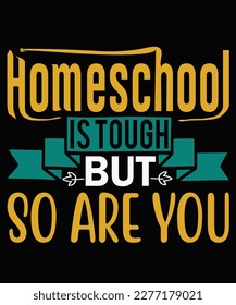 The design could also include playful typography that says Homeschool Mom in bold, fun letters. 