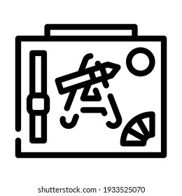 vector de icono de línea de cursos de diseño. signo de los cursos de diseño. símbolo de contorno aislado ilustración negra