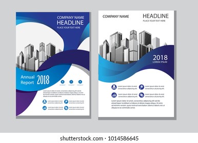 design cover book with blue color. blue brochure business template with geometric shape. esp 10