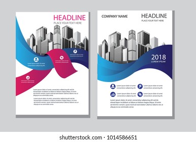 design cover book with blue color. blue brochure business template with geometric shape. esp 10