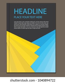 Design cover book poster. a4 catalog book. brochure flyer layout. annual report magazine business template.