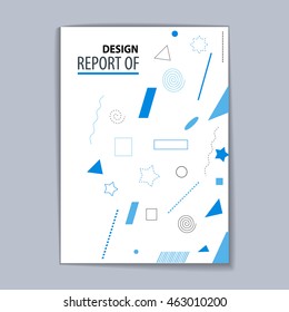 Design Cover brochure. Chaotic geometry backgrounds. Vector templates Layout  for annual report, book cover, placards, posters, flyers and banner designs. fromat A4.