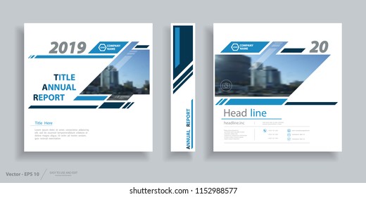 Design, cover business brochure, frame of information banner. Set, cover sheet, technical flyer mock, announcement. Modern, image, first page with the city street texture. Blue, white, vector icon