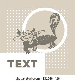 design for cover with cat and place for text . vector illustration 