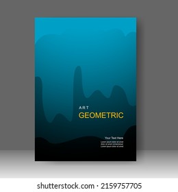 Design-Cover modern mit blauem Hintergrund. für Buchcover. Jahresbericht. Broschüre, Poster, Katalog. Einfache Flugwerbung. Magazin. Vektorgrafik