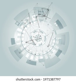 design Cover on white backdrop. Light connection low poly structure. Internet technology. Vector pattern. Gradient color. Light effect. Computer technology