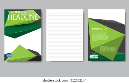 Design cover paper report. Abstract geometric vector template. Design template  