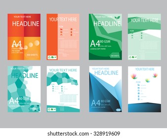 Design cover paper report. Abstract geometric vector template. Design template  