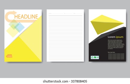 Design cover paper report. Abstract geometric vector template. Design template  