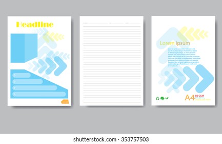Design cover paper report. Abstract geometric vector template. Design template  