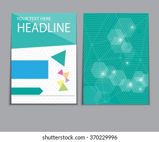 Design cover paper report. Abstract geometric vector template. Design template  