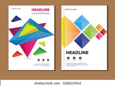 Design cover poster a4. Catalog book. Brochure flyer. Layout annual report business template. Geometric design.