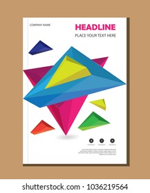 Design cover poster a4. Catalog book. Brochure flyer. Layout annual report business template. Geometric design.