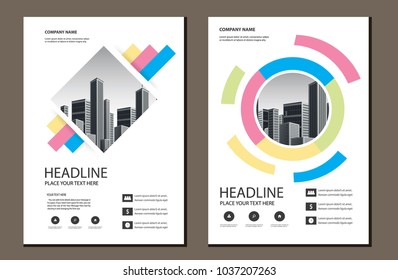 design cover poster a4 catalog book brochure flyer layout annual report business template