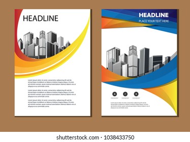 design cover poster a4 catalog book brochure flyer layout annual report business template