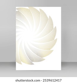 Ontwerpelementen voor reclamefilters. Abstract gouden element op witte achtergrond geïsoleerd. Vectorillustratie EPS 10 voor sjabloonbrochure A4 formaat, opmaakfolder, cafémenukaart