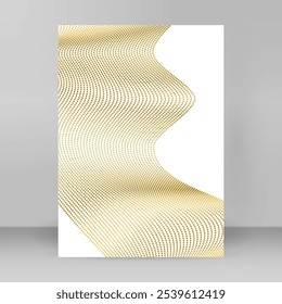 Ontwerpelementen voor reclamefilters. Abstract gouden element op witte achtergrond geïsoleerd. Vectorillustratie EPS 10 voor sjabloonbrochure A4 formaat, opmaakfolder, cafémenukaart